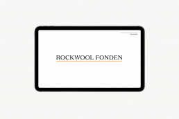 Design af PowerPoint templates - Rockwool Fonden