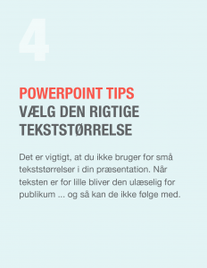 PowerPoint tip 4 - Vælg den rigtige tekststørrelse